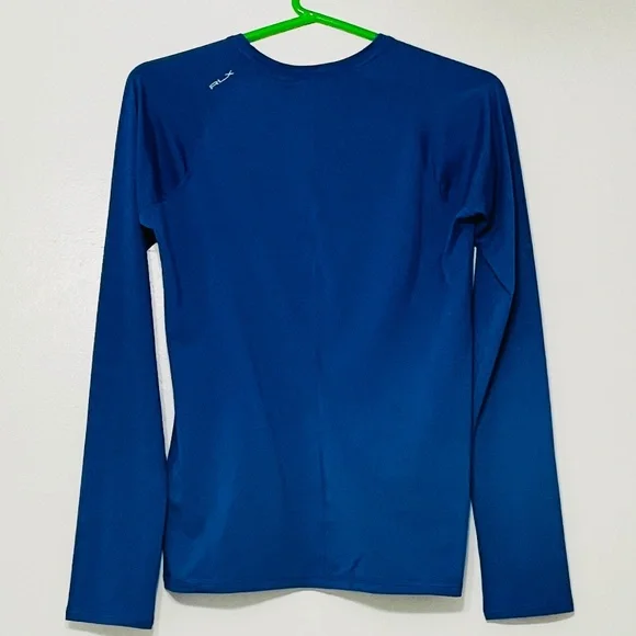 RLX Ralph Lauren Performance Long Sleeves Golf Jersey in Royal Blue - Picture 2 of 11